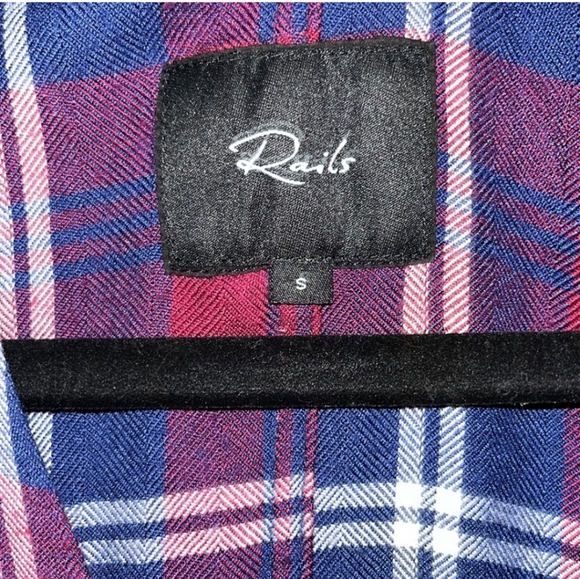 SOLD - RAILS Plaid Tie Bottom Top - Picture 2 of 3